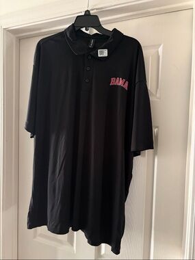 BAMA Black Men's Polo with Chest Logo